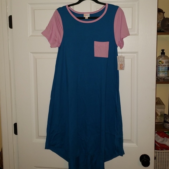 LuLaRoe Dresses & Skirts - LLR Carly Dress Blue Pink